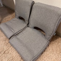 座椅子 折り畳み コンパクト
 小さい 椅子 2点セット 中古良品の画像