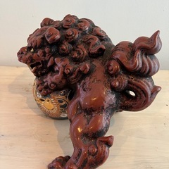 九谷焼　狛犬　骨董の画像