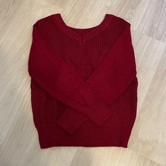 【ロペピクニック】Vネックニット ボルドー M相当の画像