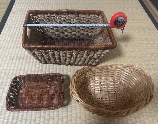 籐籠 11個 かご 籠 (安曇野) 穂高の家庭用品《その他》の中古あげます