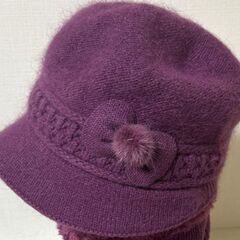 新品■レトロ風　上品ニット帽子の画像