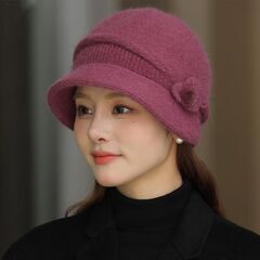 新品■レトロ風　上品ニット帽子の画像