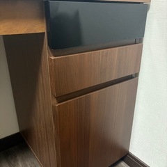 木目調ウッドデスクセットの画像