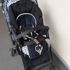 COMBI スゴカルα 4キャス compact エッグショック HS チェッカードネイビーの画像