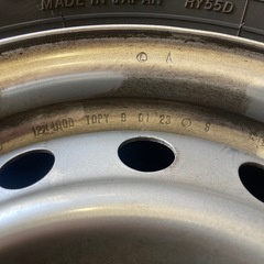 スズキ キャリー純正スチールホイール夏タイヤセット 12インチ YOKOHAMA 145/80R12  80/78N 4本 2023年製 9分山の画像