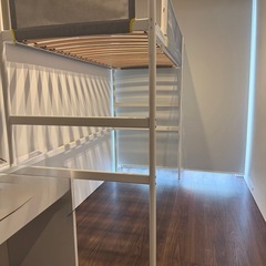 IKEAロフトベッド美品白の画像