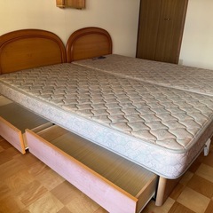 フランスベッドマットレス+収納付ベッドフレームの画像