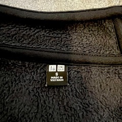 UNIQLO フード付きフリースジップパーカー S グレーの画像