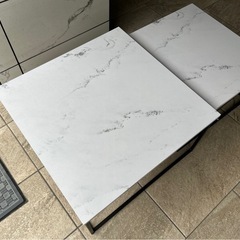 LOWYA ネストテーブル スネフティー　60 セット　大理石風デザインの画像