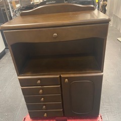 【中古】電話台　多用途タナ　引き出したっぷり【E1124IK】の画像