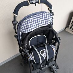 COMBI スゴカルα 4キャス compact エッグショック HS チェッカードネイビーの画像