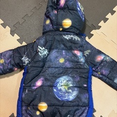 90cm JUNK STORE 宇宙柄アウター ダウンコートの画像