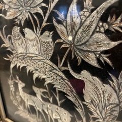 銀象嵌　ペルシャ細密画　ハータムカーリー　絵画の画像