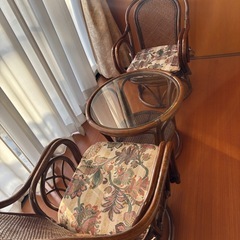 ラタン　籐家具　応接セットの画像