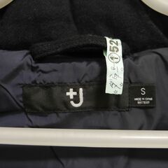 ＋J ユニクロ ジル・サンダー UNIQLO ダウンジャケット　ネイビー S　の画像