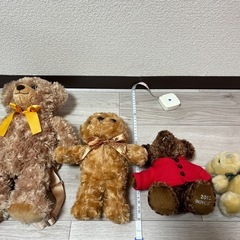 クマさんぬいぐるみ 4体の画像
