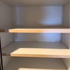 幅104 木製キッチンボード　ナチュラルウッド×ホワイト×ブラック　食器棚　レンジボードの画像