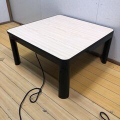 こたつ テーブル リバーシブル天板 ブラック 木目 正方形 シンプル 暖房器具 冬物 家具 インテリア　【糸島市内 送料無料】251124-5の画像