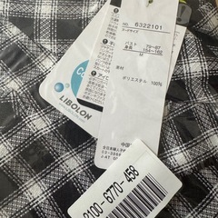 新品事務服　7分袖　チェック柄　Mサイズの画像