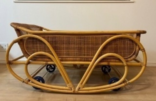 ラタン　ベビーバスケット