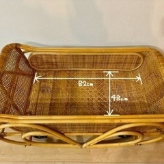 ラタン　ベビーバスケットの画像