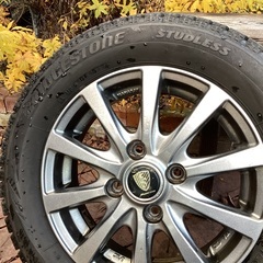 軽自動車用　ブリザック155/65R13 スタットレス4本アルミ付き❗️の画像
