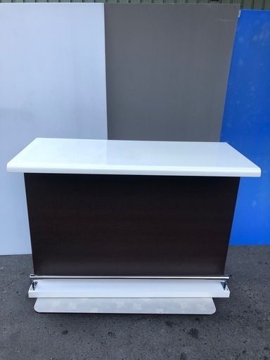 ニトリ バーカウンター 120DBR モデナ 横幅120cm×奥行52cm×高さ87cm 足