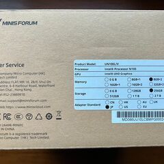 未使用★MINISFORUM ミニPC「UN100L/V」「256GB」「Intel Processor N100」搭載 小型 デスクトップ パソコン UN100L/V-16/256-W11Pro(N100)の画像