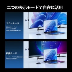 「2025年新登場 日本初 真4K」 llanoワイヤレス HDMI 無線送受信機セット 4K@60Hz PD65W充電対応 日本技適認証取得 5.8G超低遅延 ミラー＆拡張モード搭載 最大50m無線伝送 WIFI&設定不要 iPhone/iPad/テレビ/Androidスマホ/Mac/Windowsなど対応の画像