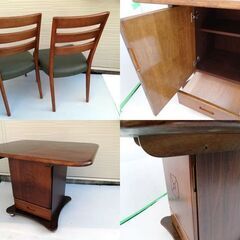 綺麗【 カリモク家具 / karimoku 】 CT6155H237 オーク材 ダイニングチェアー2脚セット+テーブル☆札幌市白石区/店頭お引取り歓迎【自社配送は札幌市内限定】の画像