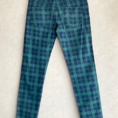 【美品】 チェック柄パンツ ストーレートスリムシルエットの画像