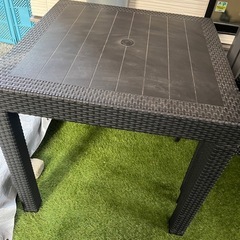 ピクシス　ラタン調　ガーデンテーブル　ガーデンチェアの画像
