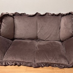 【売切商品】Francfranc カランフロアソファ ブラウンの画像