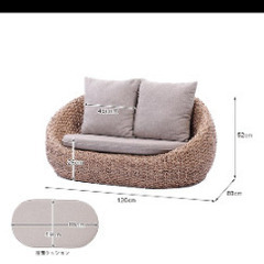 ラタン　ソファの画像