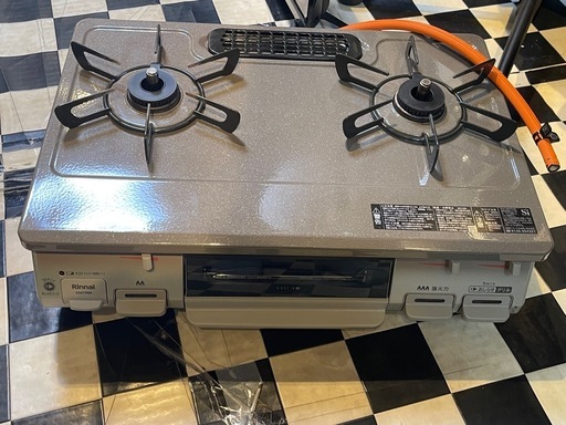 【リサイクルサービス八光】2020年製　リンナイ　ガスコンロ 片面焼き水なしグリル パールブラウンベージュ KG67PBRR [プロパンガス /右強火]