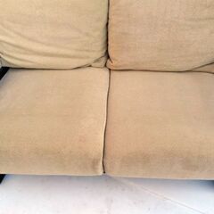  2人掛けソファ 布製/ファブリック+木製フレーム２P・コンパクト幅120ｃｍ ☆店頭引取りOK☆札幌市白石区/札幌及び近郊限定自社配送の画像