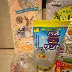 小動物　床材　餌　おもちゃ　砂場　ハムスターの画像