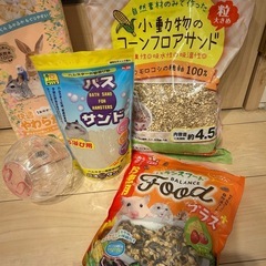 小動物　床材　餌　おもちゃ　砂場　ハムスターの画像