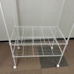 スチールラック 幅75cm ワードローブ CMW-75183 ホワイトの画像