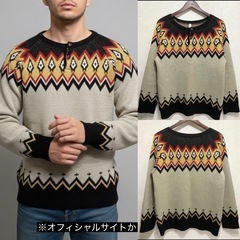 glamb グラム 幾何学模様 ニットセーター 民族柄の画像