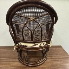 【お売りします】昭和レトロ 籐製 ラタンチェア 椅子の画像