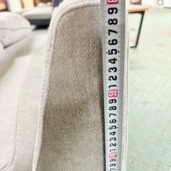 グレー ファブリックソファ 2人掛けの画像