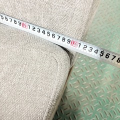 グレー ファブリックソファ 2人掛けの画像