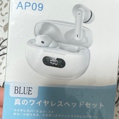新品❤️AP09 ワイヤレスイヤホンセット　ブルー色の画像
