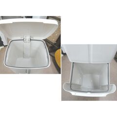 天馬 2段 分別 ゴミ箱 スリム 幅32㎝ 分別用ペダルペール ごみ箱 ダストボックス 西岡店の画像