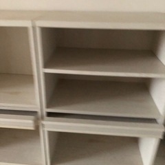 木製ホワイト棚3個の画像