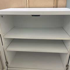 【ジャングルジャングル滋賀草津店】ジモティ来店特価‼ 食器棚 ホワイト J-251188の画像