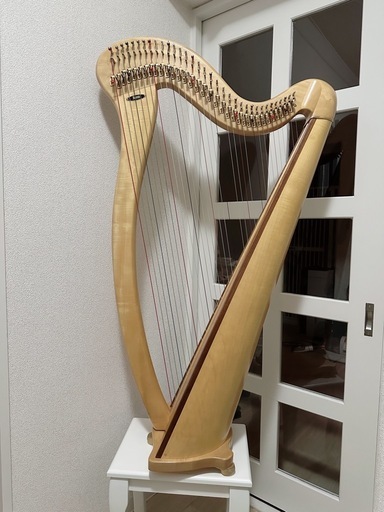 青山メンテ済み】Aoyama 青山ハープ 130D ノンペダルハープ 34弦 三脚