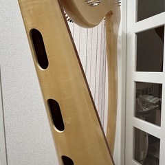 【青山メンテ済み】Aoyama 青山ハープ 130D ノンペダルハープ 34弦 三脚付きの画像