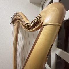 【青山メンテ済み】Aoyama 青山ハープ 130D ノンペダルハープ 34弦 三脚付きの画像